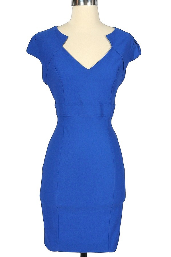 Royal Engagement Blue Pencil Dress Lily Boutique